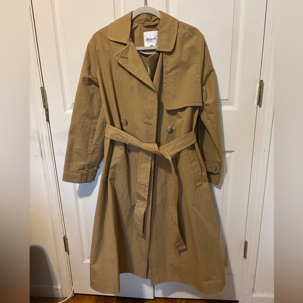 NWT Madewell Women The Signature Trench Coat Khaki size S